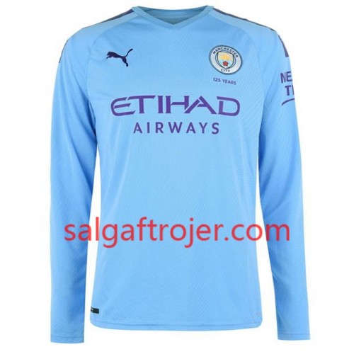 Manchester City Fodboldtrøjer Hjemmebanesæt 2019/20 Langærmet Manchester City Fodboldtrøjer Hjemmebanesæt 2019/20 Langærmet